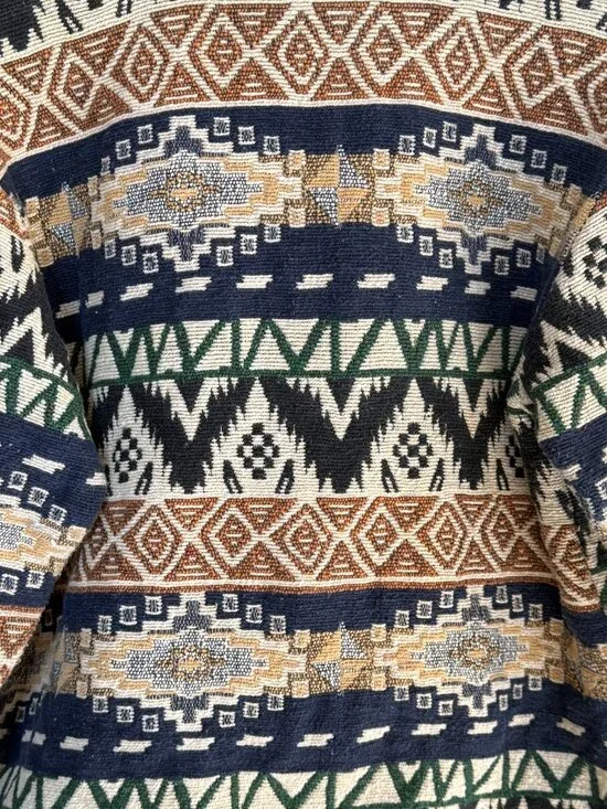Vintage Southwest Shacket Jacket Cotton Aztec Tribal Print Size Small - Picture 5 of 5